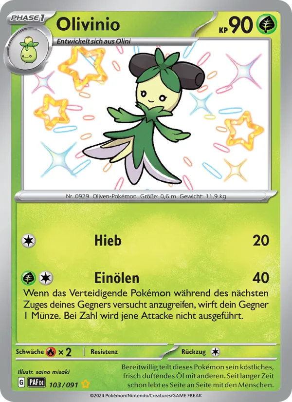 Karte Olivinio aus Paldeas Schicksale, Nummer 103/91
