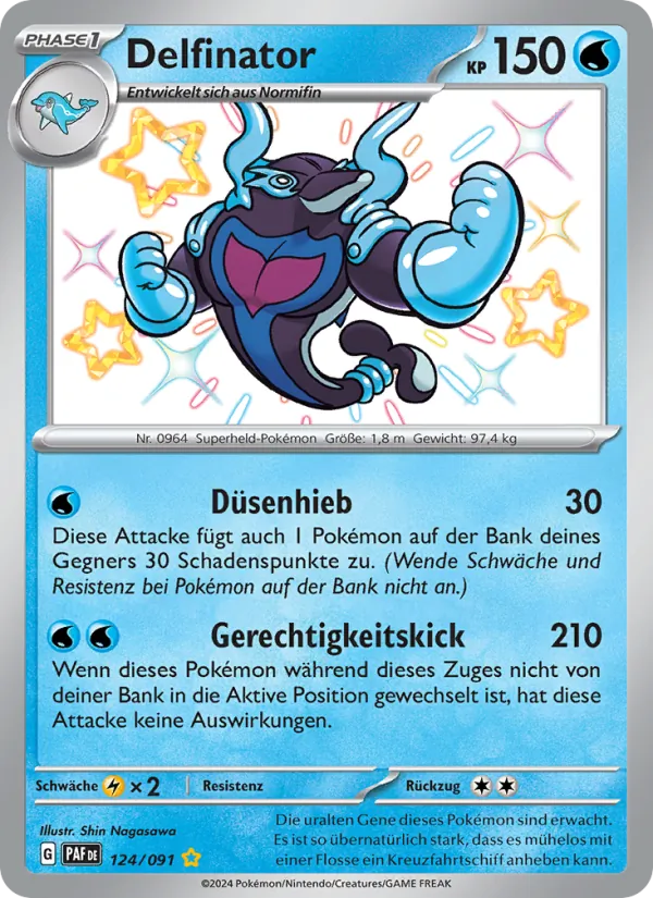 Karte Delfinator aus Paldeas Schicksale, Nummer 124/91