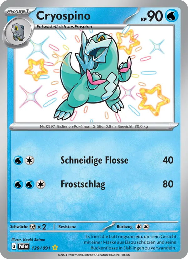 Karte Cryospino aus Paldeas Schicksale, Nummer 129/91