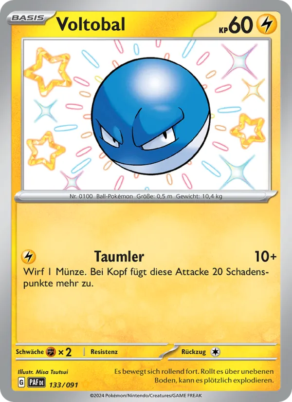 Karte Voltobal aus Paldeas Schicksale, Nummer 133/91