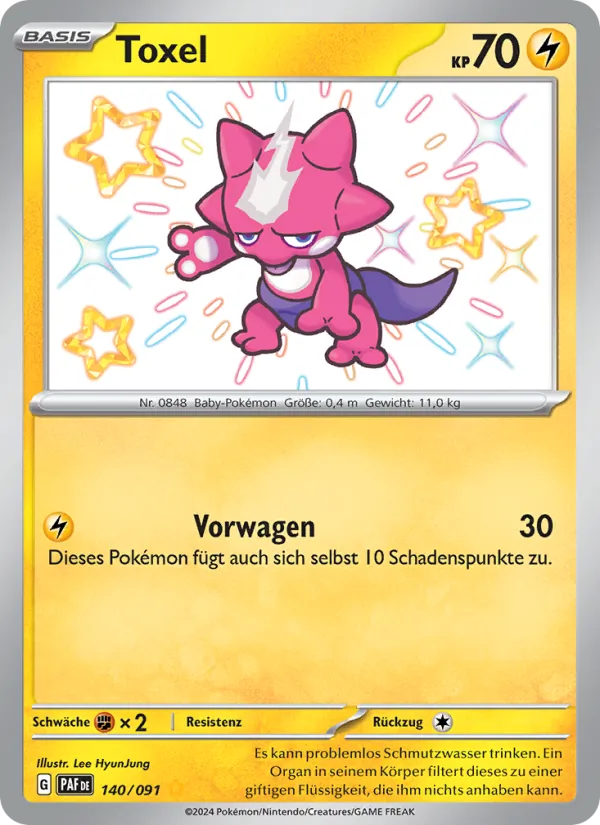 Karte Toxel aus Paldeas Schicksale, Nummer 140/91