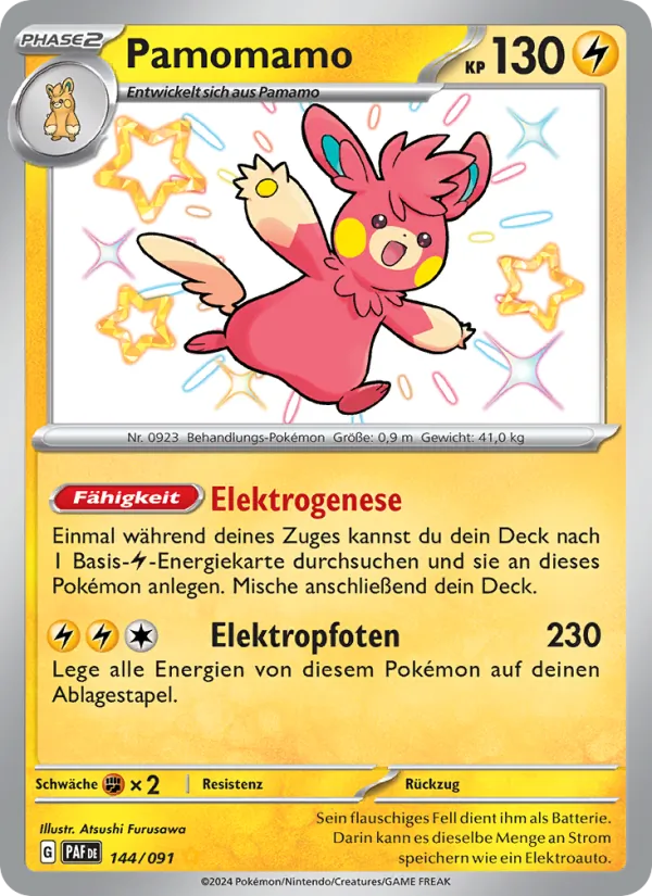 Karte Pamomamo aus Paldeas Schicksale, Nummer 144/91
