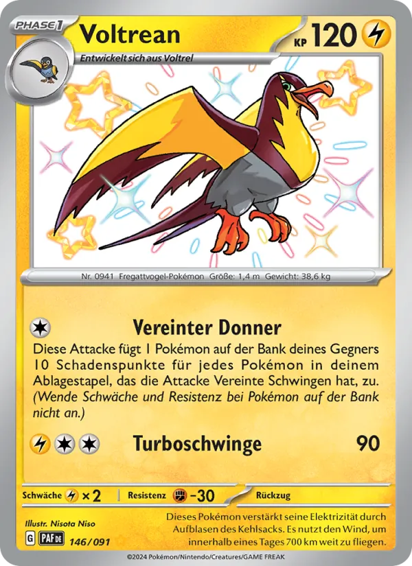 Karte Voltrean aus Paldeas Schicksale, Nummer 146/91