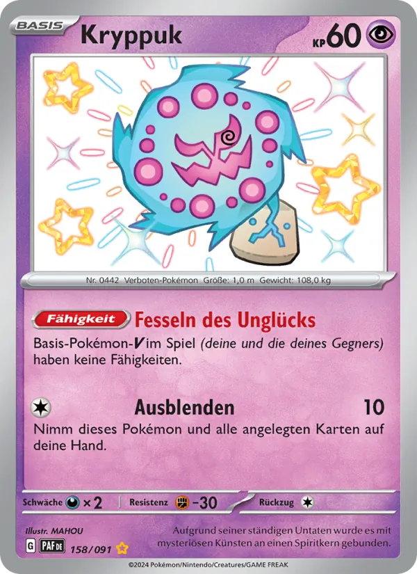 Karte Kryppuk aus Paldeas Schicksale, Nummer 158/91