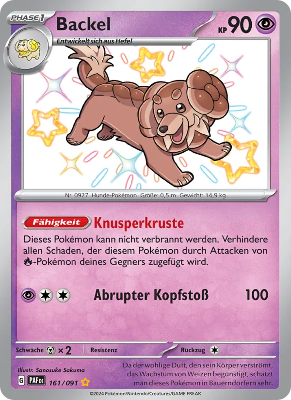 Karte Backel aus Paldeas Schicksale, Nummer 161/91
