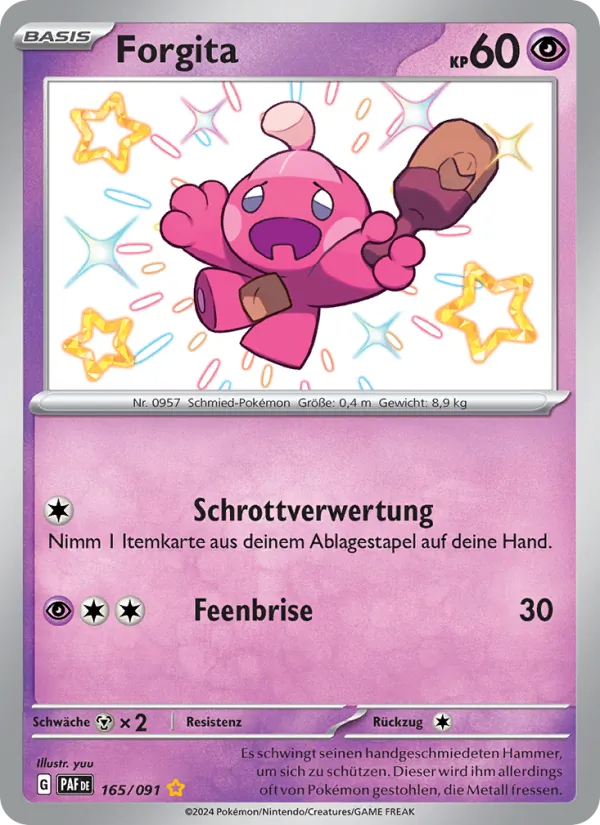 Karte Forgita aus Paldeas Schicksale, Nummer 165/91