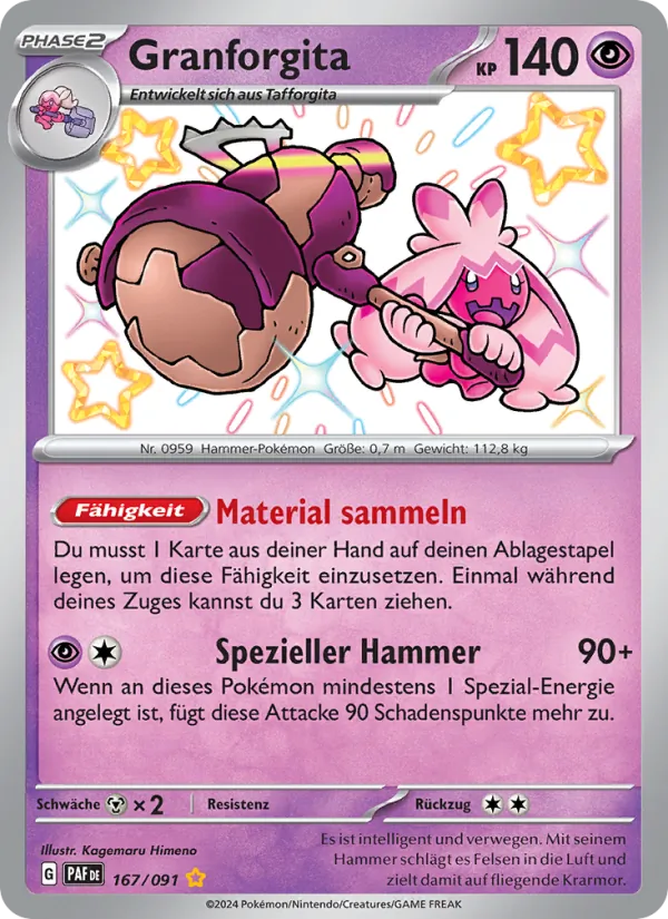 Karte Granforgita aus Paldeas Schicksale, Nummer 167/91