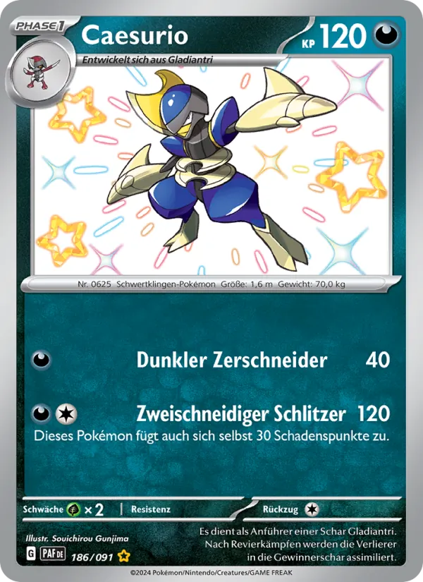 Karte Caesurio aus Paldeas Schicksale, Nummer 186/91