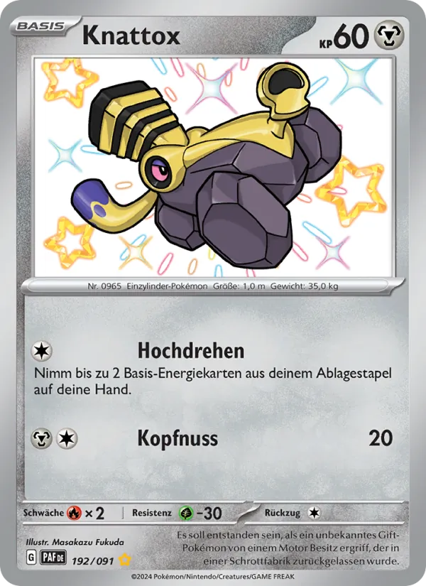 Karte Knattox aus Paldeas Schicksale, Nummer 192/91