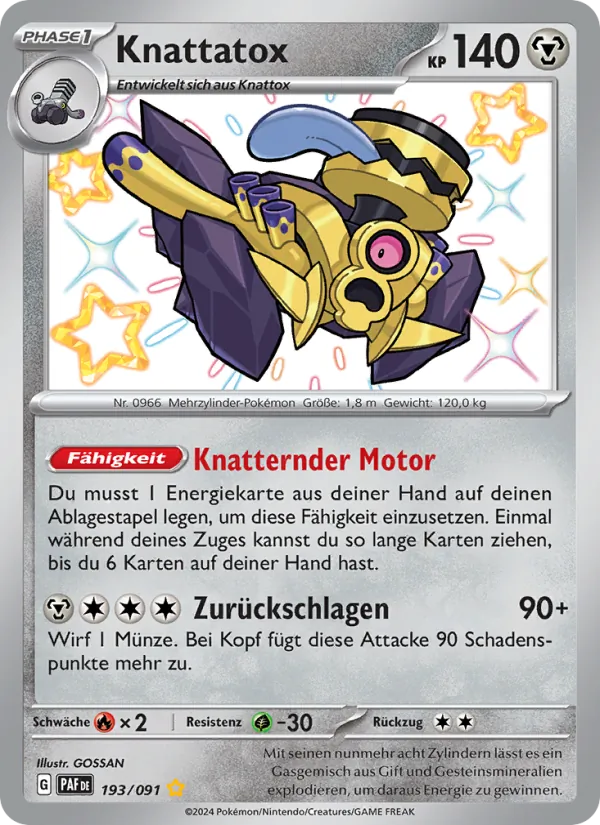 Karte Knattatox aus Paldeas Schicksale, Nummer 193/91