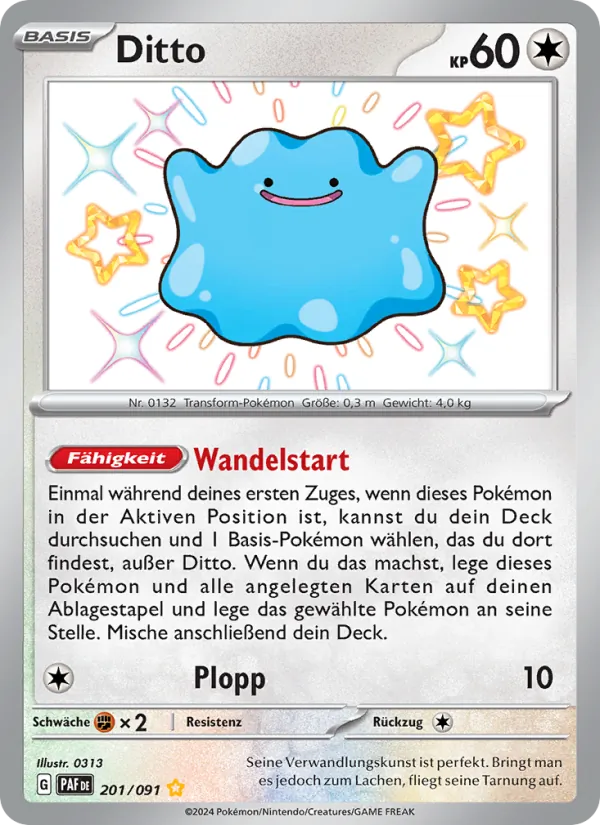 Karte Ditto aus Paldeas Schicksale, Nummer 201/91