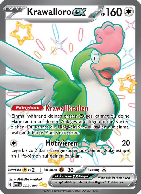 Karte Krawalloro-ex aus Paldeas Schicksale, Nummer 223/91