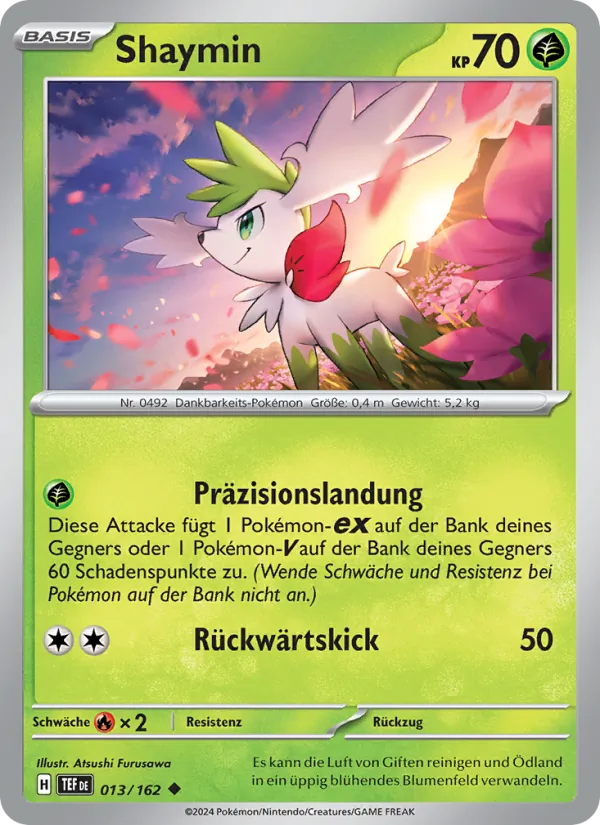 Karte Shaymin aus Gewalten der Zeit, Nummer 013/162