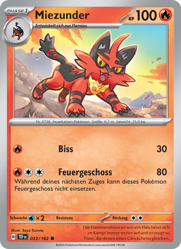 Karte Miezunder aus Gewalten der Zeit, Nummer 033/162