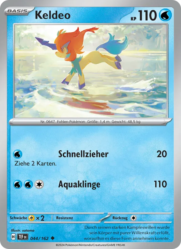 Karte Keldeo aus Gewalten der Zeit, Nummer 044/162
