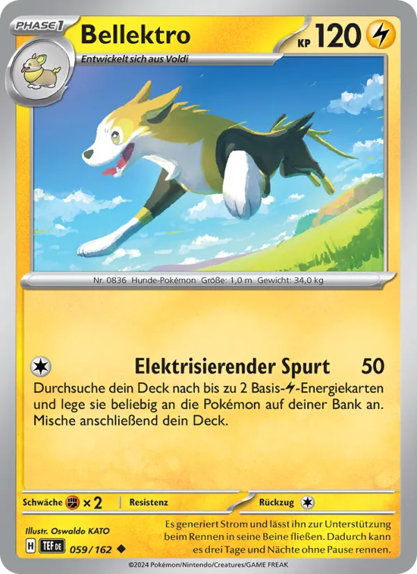 Karte Bellektro aus Gewalten der Zeit, Nummer 059/162