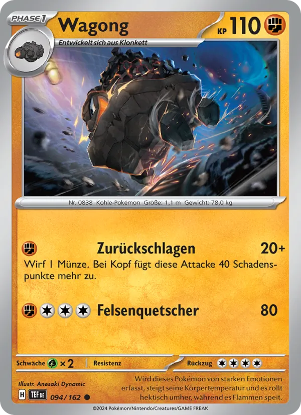 Karte Wagong aus Gewalten der Zeit, Nummer 094/162