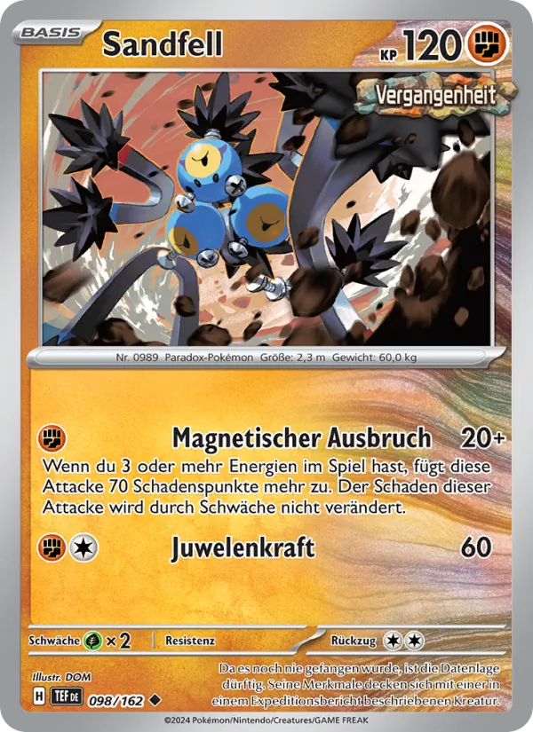 Karte Sandfell aus Gewalten der Zeit, Nummer 098/162