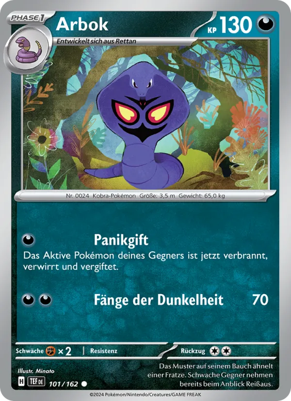 Karte Arbok aus Gewalten der Zeit, Nummer 101/162