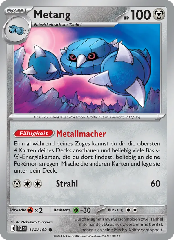 Karte Metang aus Gewalten der Zeit, Nummer 114/162