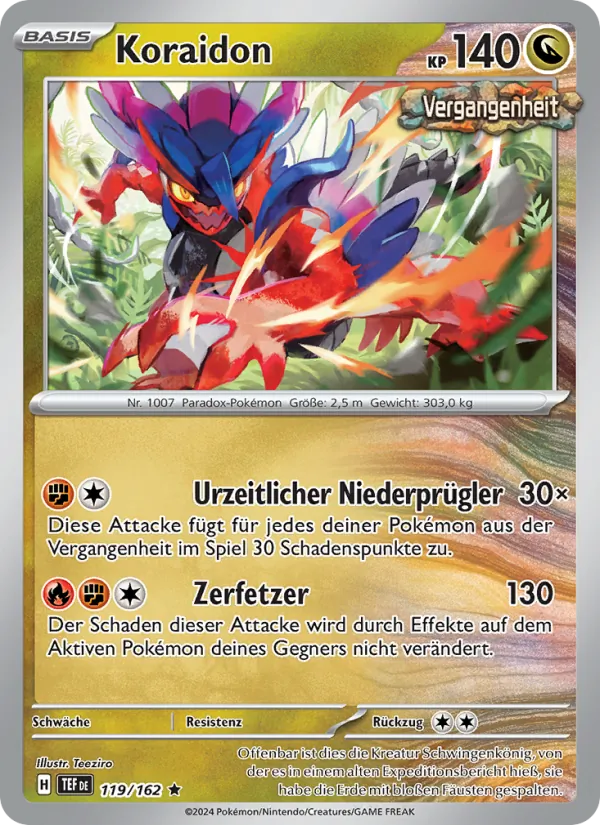 Karte Koraidon aus Gewalten der Zeit, Nummer 119/162