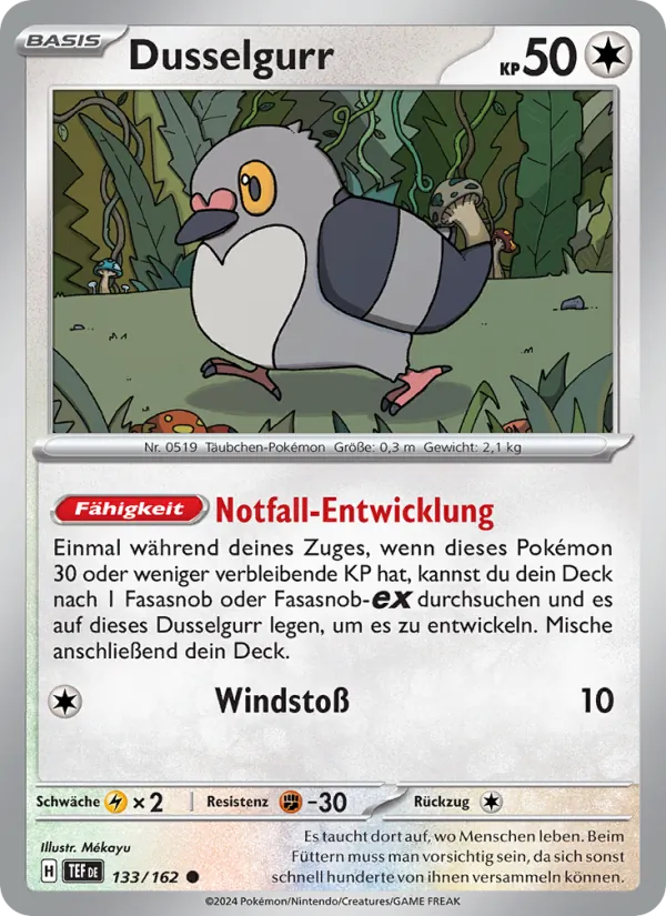 Karte Dusselgurr aus Gewalten der Zeit, Nummer 133/162