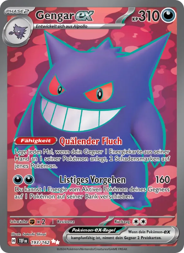 Karte Gengar-ex aus Gewalten der Zeit, Nummer 193/162