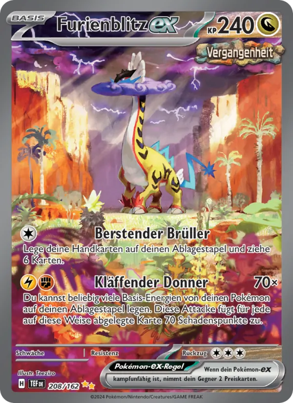 Karte Furienblitz-ex aus Gewalten der Zeit, Nummer 208/162
