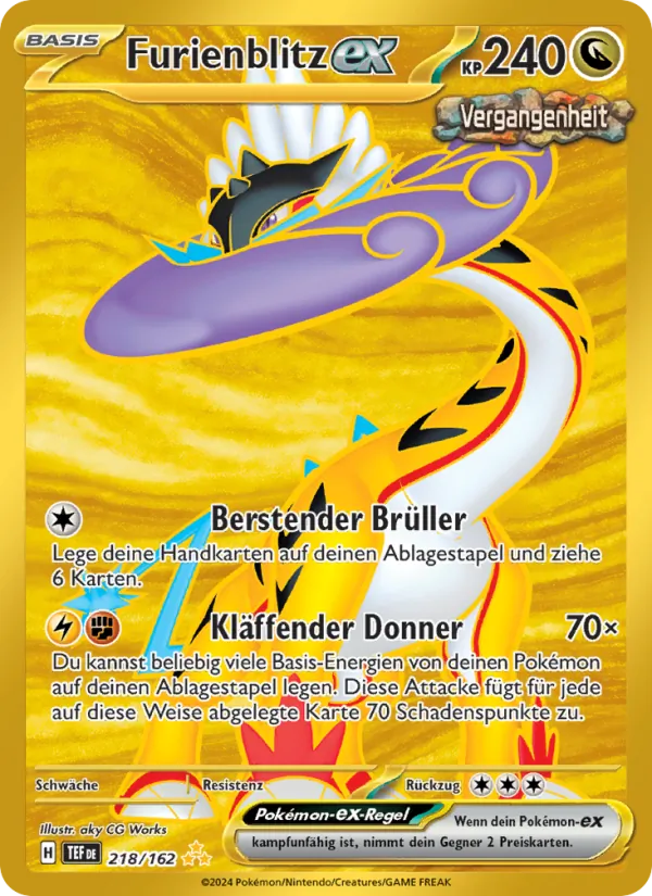 Karte Furienblitz-ex aus Gewalten der Zeit, Nummer 218/162