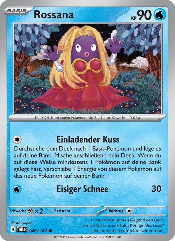 Karte Rossana aus Maskerade im Zwielicht, Nummer 046/167