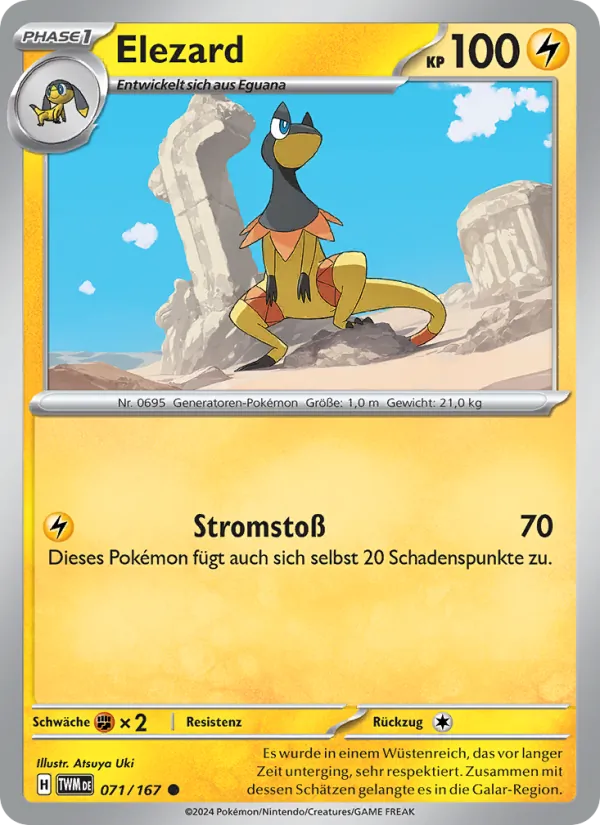 Karte Elezard aus Maskerade im Zwielicht, Nummer 071/167