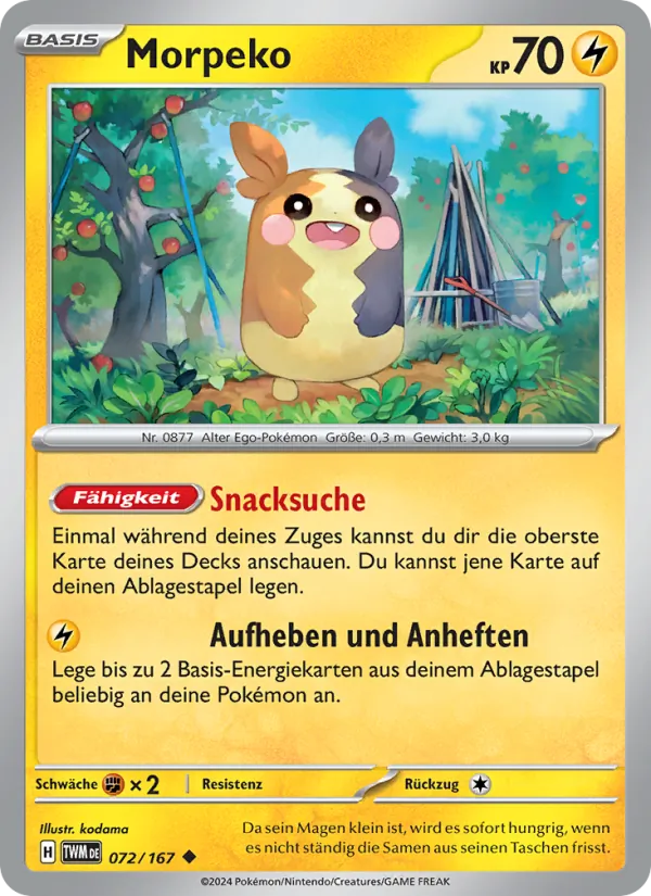Karte Morpeko aus Maskerade im Zwielicht, Nummer 072/167
