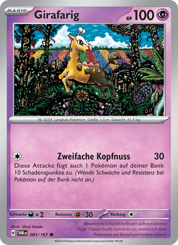 Karte Girafarig aus Maskerade im Zwielicht, Nummer 083/167
