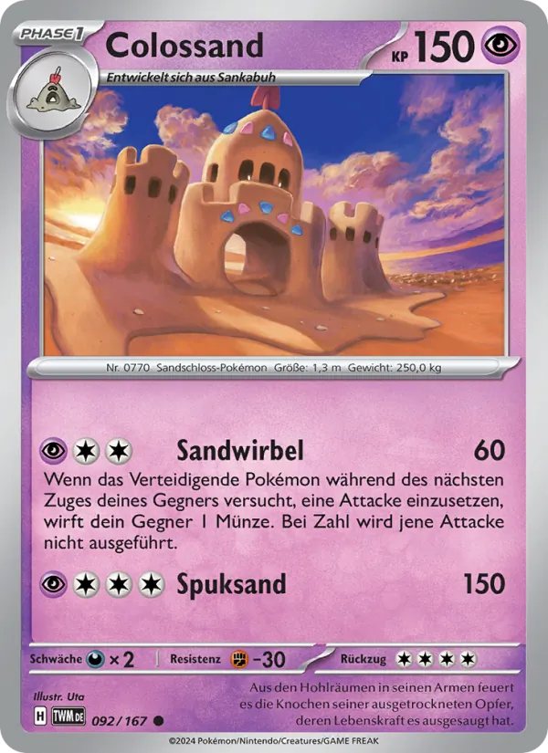 Karte Colossand aus Maskerade im Zwielicht, Nummer 092/167