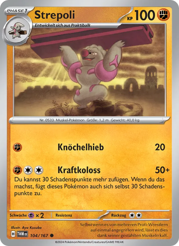 Karte Strepoli aus Maskerade im Zwielicht, Nummer 104/167