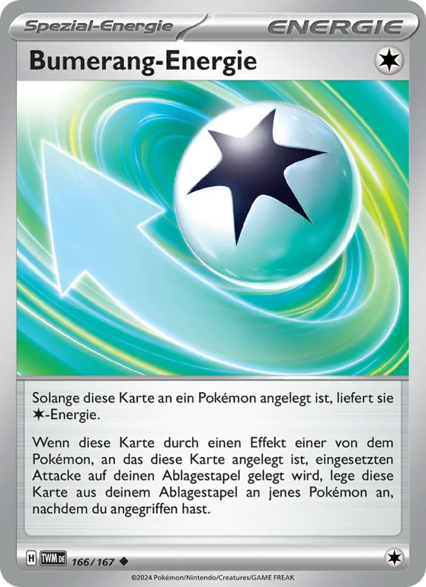 Karte Bumerang-Energie aus Maskerade im Zwielicht, Nummer 166/167