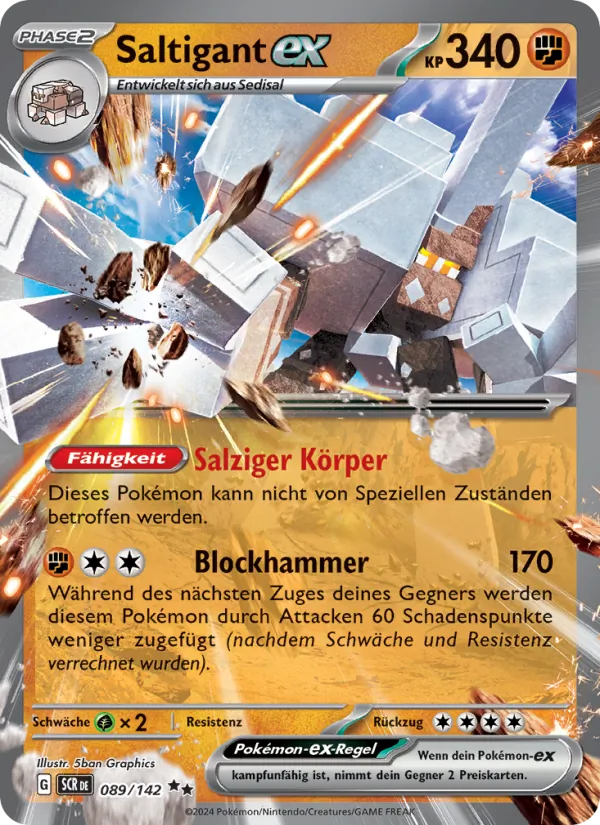 Karte Saltigant-ex aus Stellarkrone, Nummer 089/142