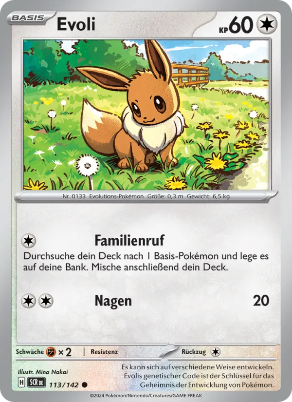 Karte Evoli aus Stellarkrone, Nummer 113/142