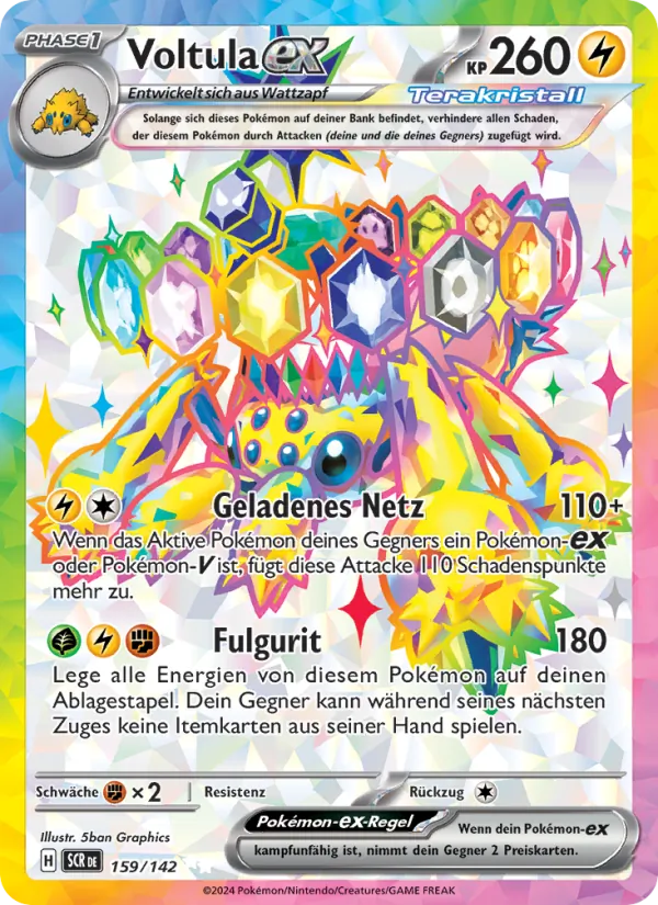 Karte Voltula-ex aus Stellarkrone, Nummer 159/142