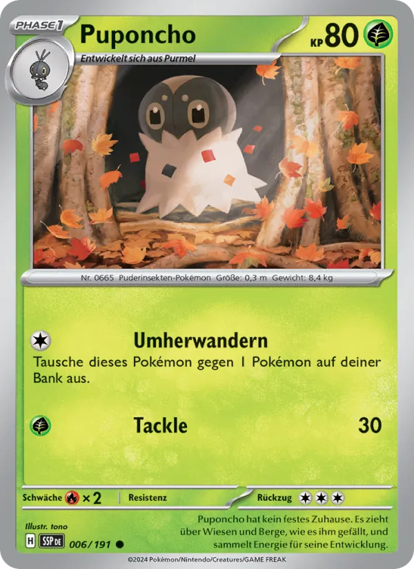 Karte Puponcho aus Stürmische Funken, Nummer 006/191