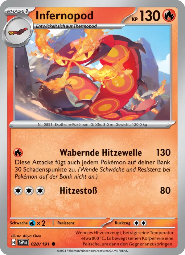 Karte Infernopod aus Stürmische Funken, Nummer 028/191