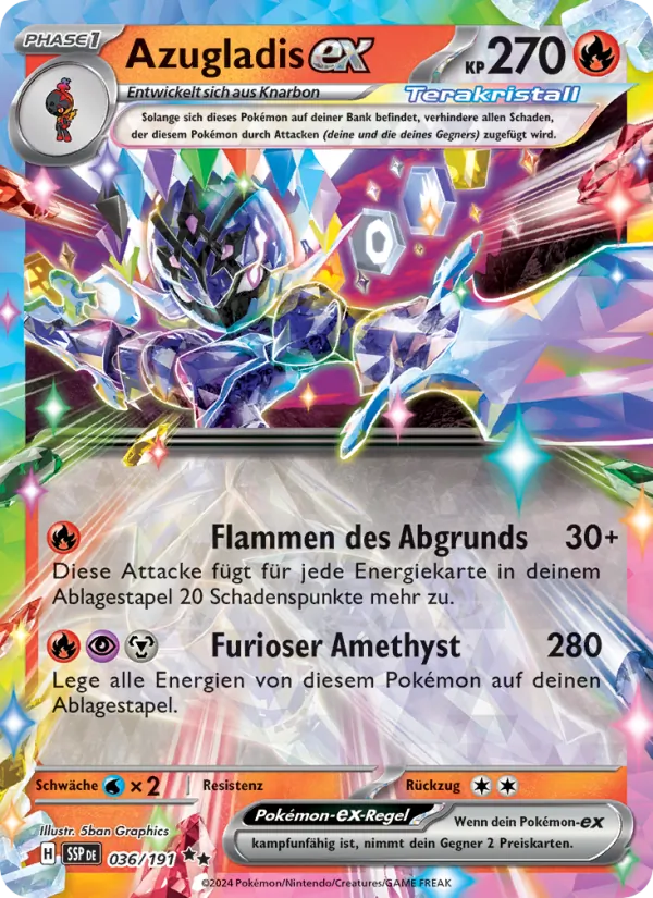 Karte Azugladis-ex aus Stürmische Funken, Nummer 036/191