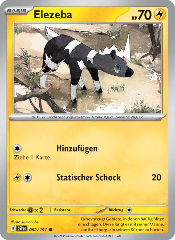 Karte Elezeba aus Stürmische Funken, Nummer 062/191
