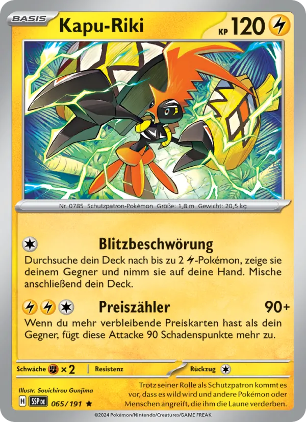 Karte Kapu-Riki aus Stürmische Funken, Nummer 065/191