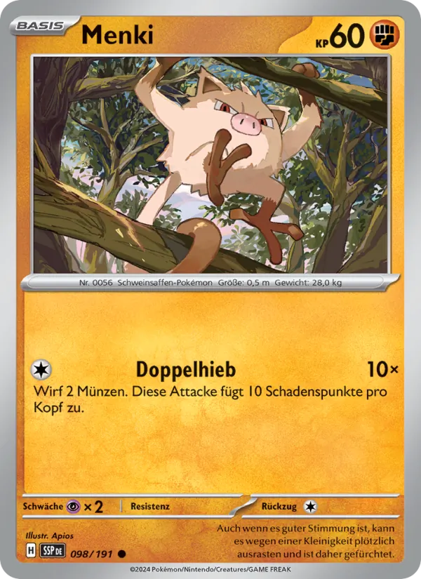 Karte Menki aus Stürmische Funken, Nummer 098/191