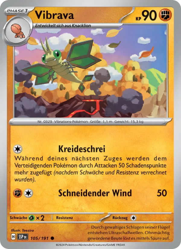 Karte Vibrava aus Stürmische Funken, Nummer 105/191