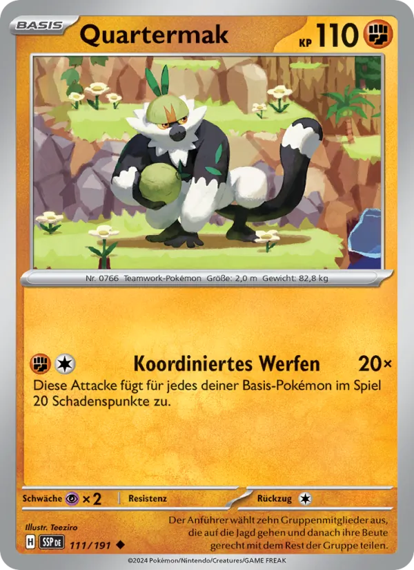Karte Quartermak aus Stürmische Funken, Nummer 111/191