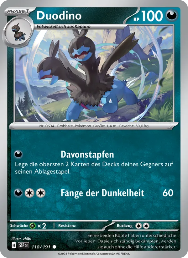 Karte Duodino aus Stürmische Funken, Nummer 118/191
