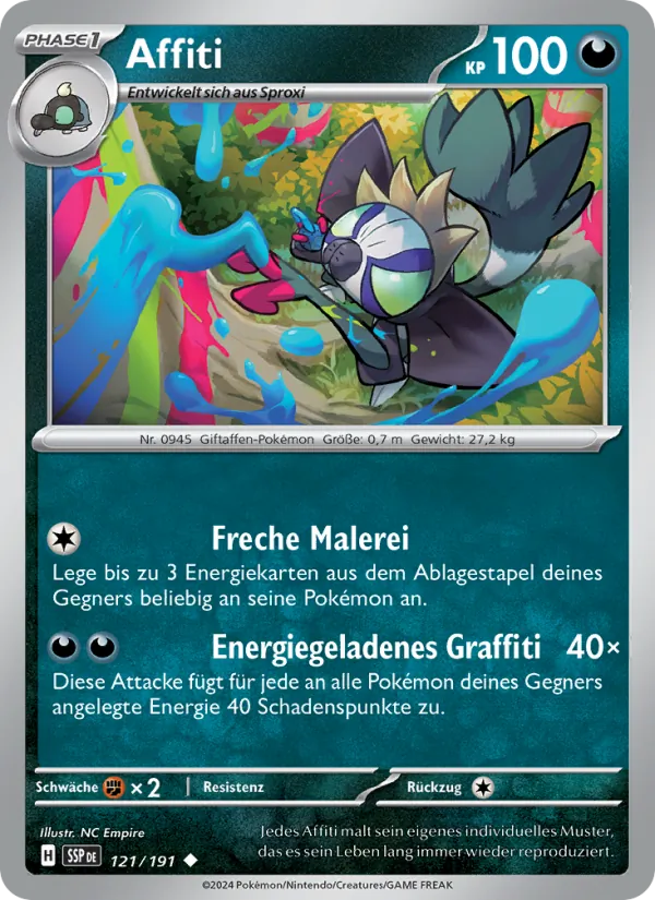 Karte Affiti aus Stürmische Funken, Nummer 121/191
