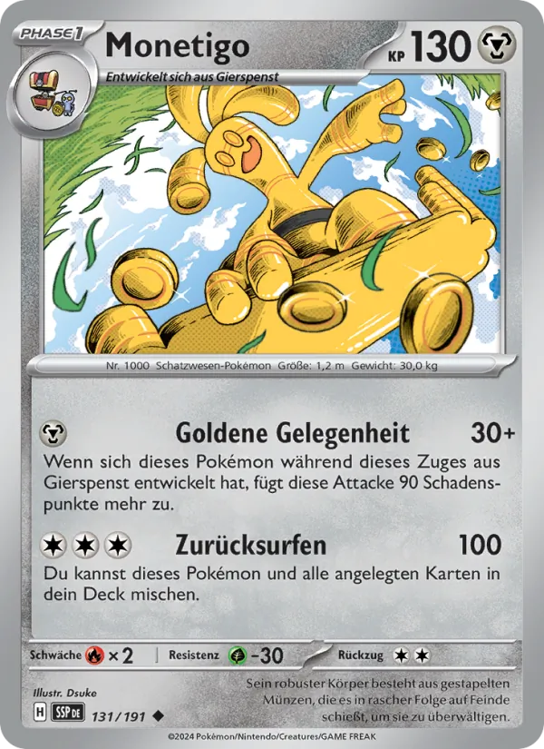 Karte Monetigo aus Stürmische Funken, Nummer 131/191